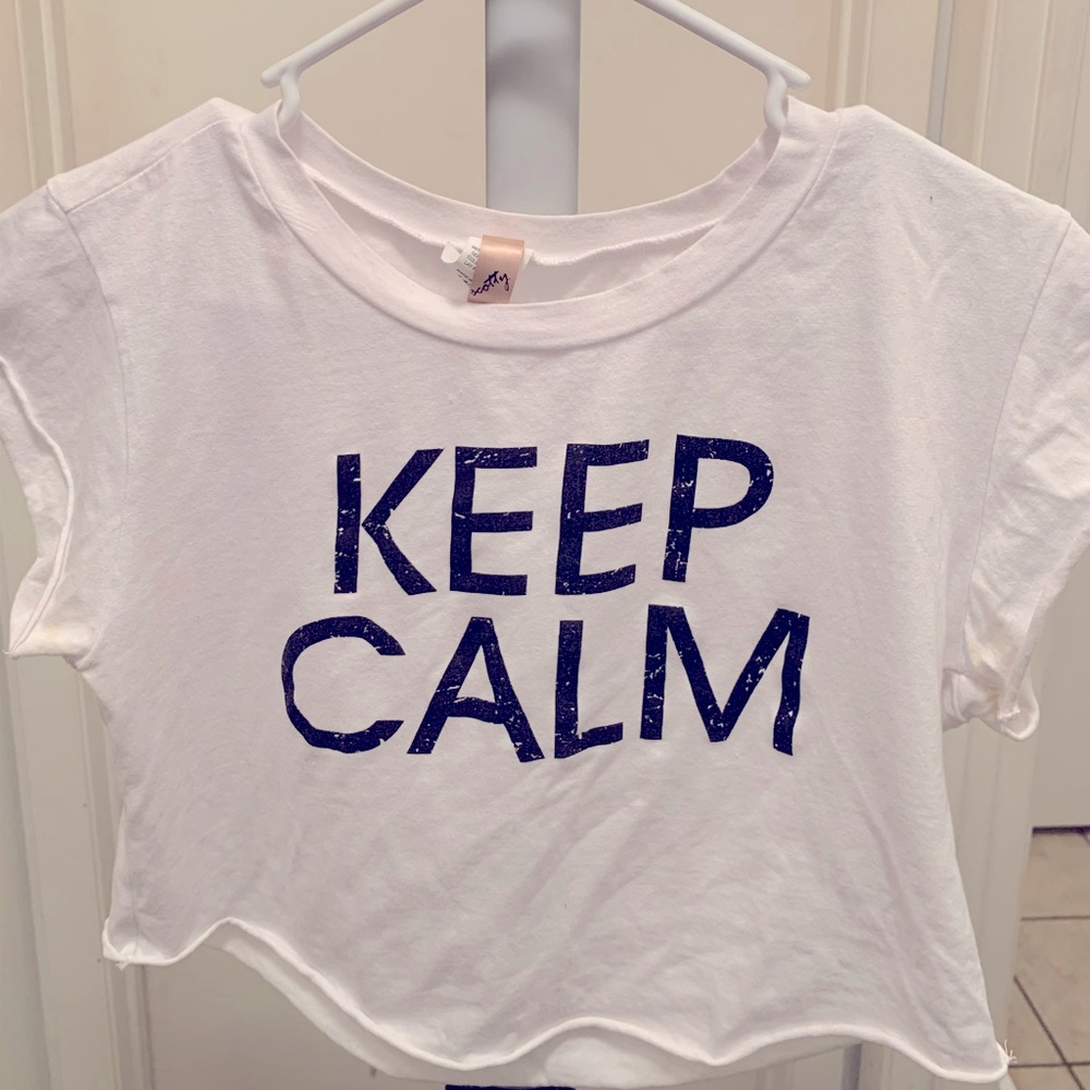‘Keep Calm’ cropped tee